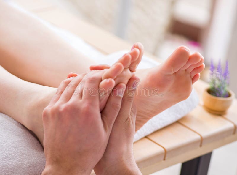 Foot Massage in Medical Spa Stock Image Image of lifestyle, healthy