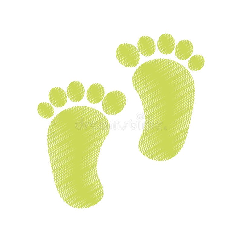 Foot print baby isolated icon