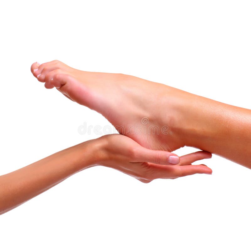 Foot in SPA royalty free stock image