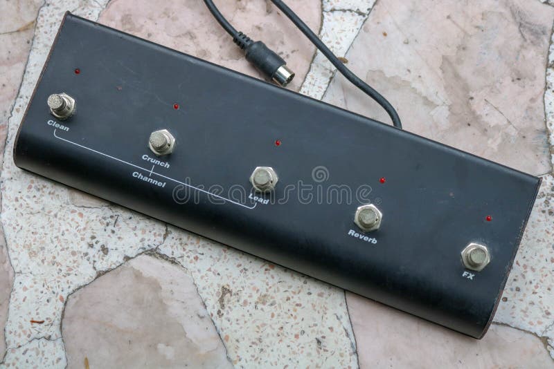 Foot switch of amplifier stock image. Image of isolated 176915223