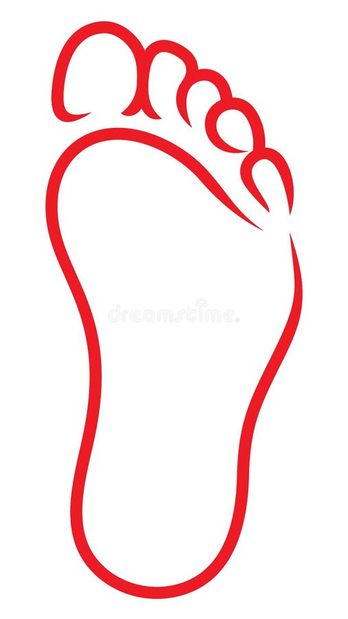 Foot stock vector. Illustration of barefoot, lush, print - 35263300