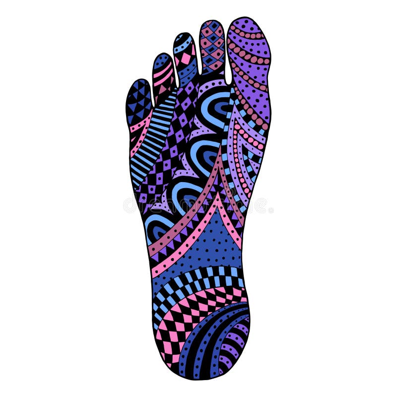 Foot Vector. Leg Zen Tangle, Zen Doodle, Zenart, Zentangle and ...