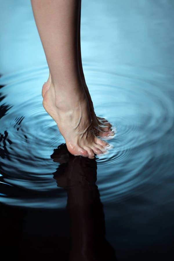 Foot in water