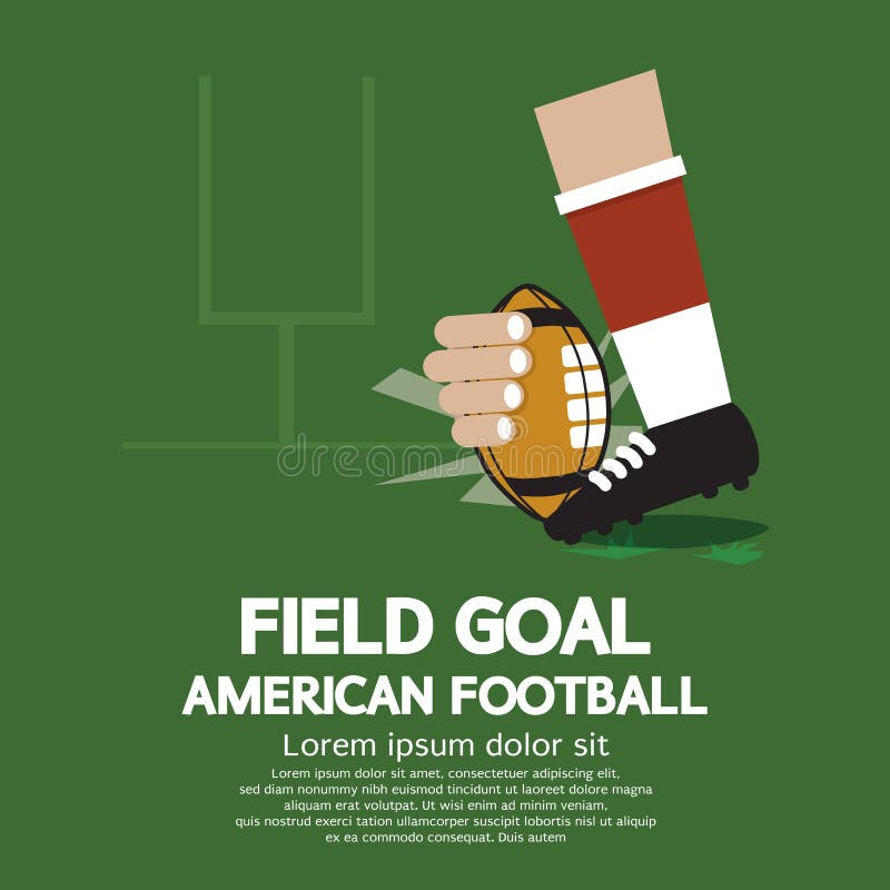 Football américain de but de champ illustration libre de droits Football américain de but de champ illustration libre de droits
