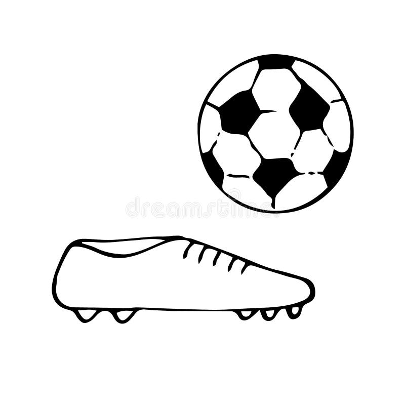 Soccer Shoe Icon In Doodle Sketch Lines Sport Football Foot Protection  Royalty Free SVG Cliparts Vectors And Stock Illustration Image 72742580