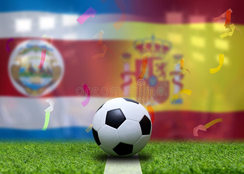 spain vs costa rica match. Football 2022 world championship match versus  teams on soccer field. Intro sport background, championship competition  final poster, flat style vector illustration 10288533 Vector Art at Vecteezy