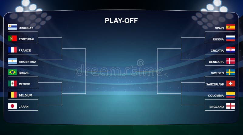 tournament quarter-finals of the championship table on sports with a  selection of the finalists and the winner 13686845 Vector Art at Vecteezy