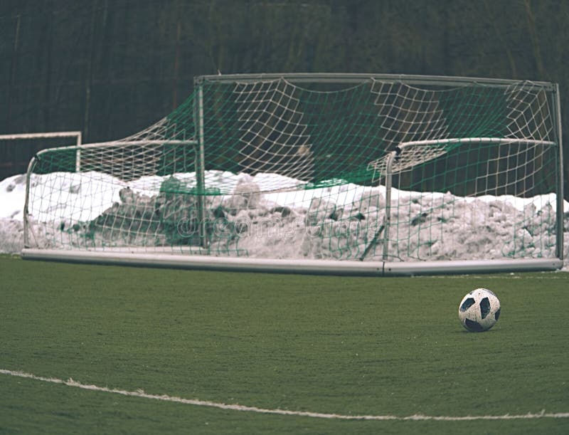 Football equipment football field training royalty free stock image