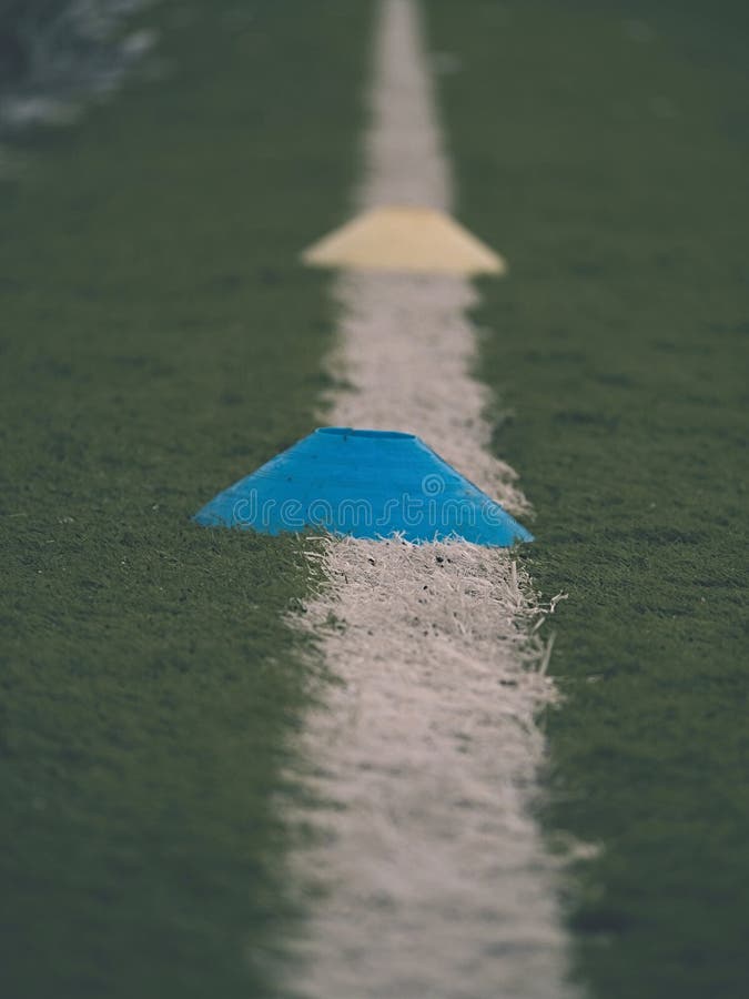 Football equipment football field training stock image