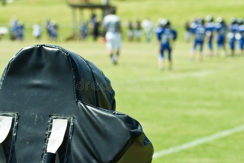 Football Field/Equipment/Players Stock Photo Image of training
