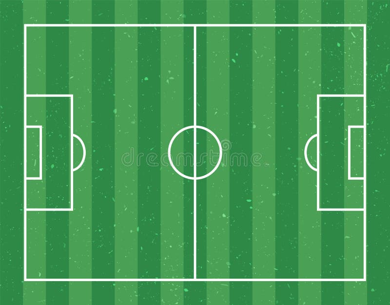 Football Field . Flat Design Stock Vector Illustration of field