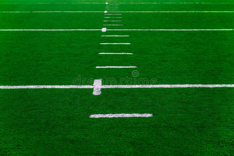 Yard Numbers and Line on American Football Field Stock Image Image of