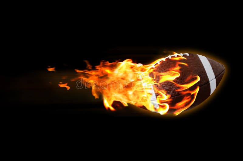 Football flames royalty free stock photography