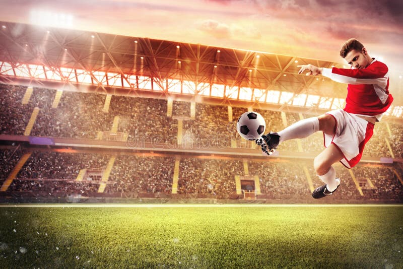 Football game at the stadium royalty free stock photography Football game at the stadium royalty free stock photography