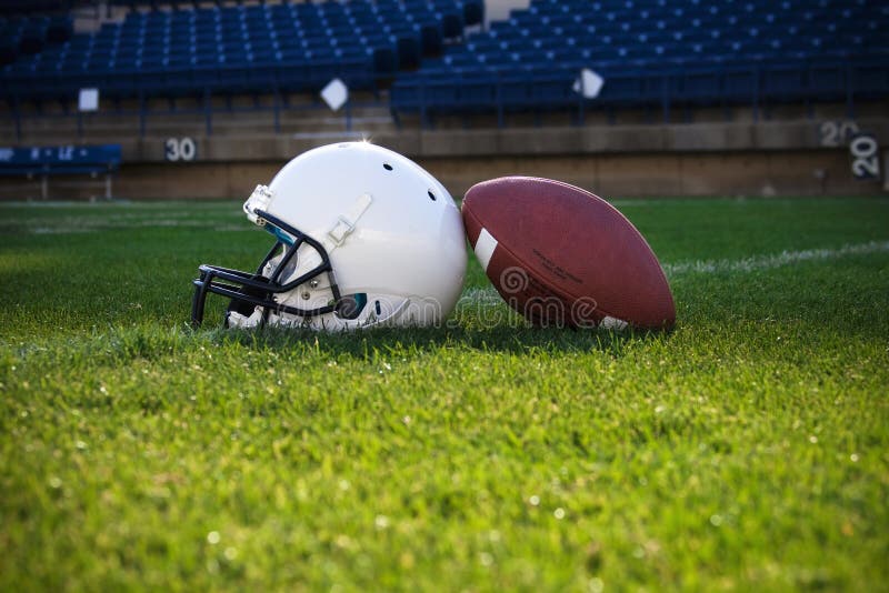 Football Helmet and ball stock photos