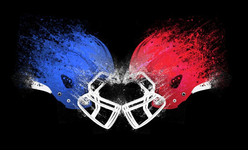 Football Helmet Collision stock illustration. Illustration of game