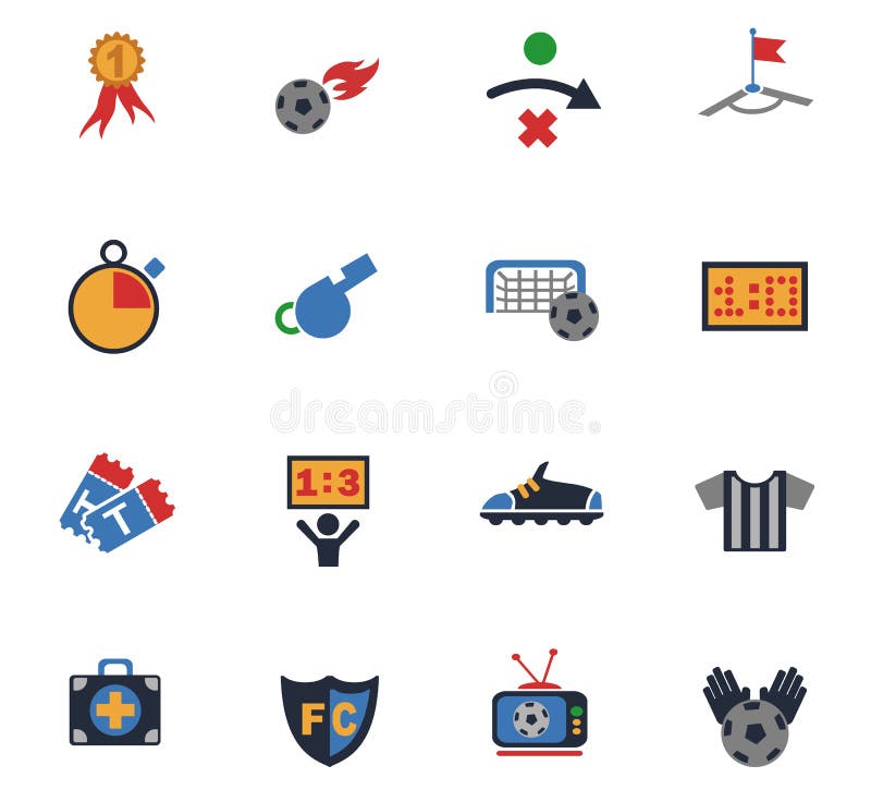 Football icon set stock vector. Illustration of medal 88090084