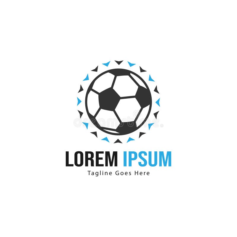 Football Logo Template Design. Football Logo with Modern Frame Isolated