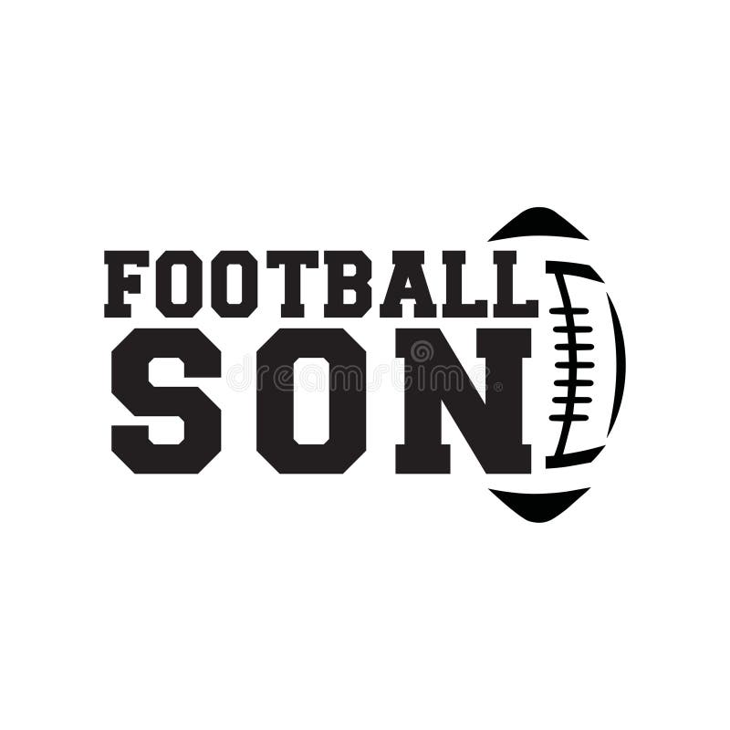 Football Mamma Player Team american flaggade familjeräsarbrodersyster faster grnadma tub tre spelare anpassat namntypsnitt stock illustrationer
