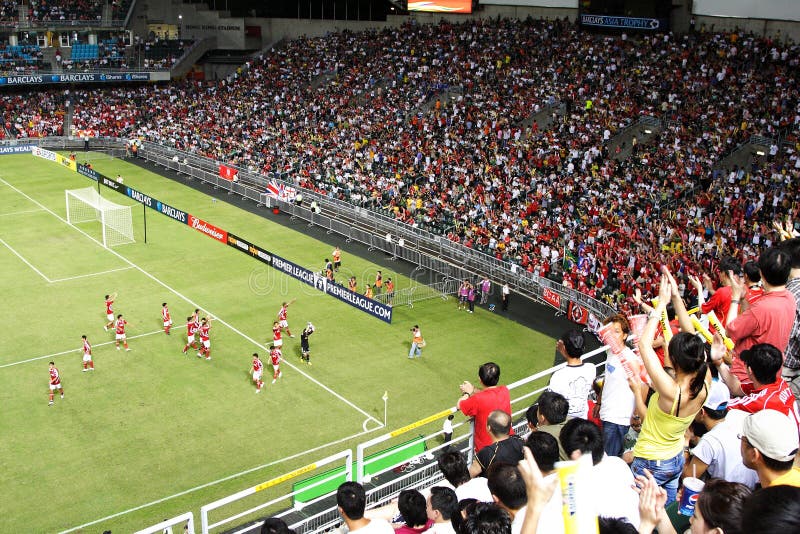 Football match in Hong Kong Stadium