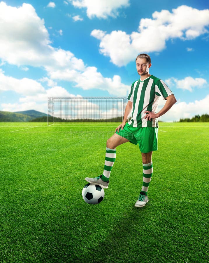 Football-player on the Football Ground Stock Photo - Image of lifestyle
