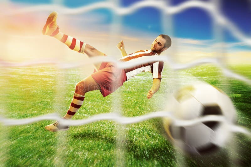 Football-player on the Football Ground Stock Photo - Image of outdoor