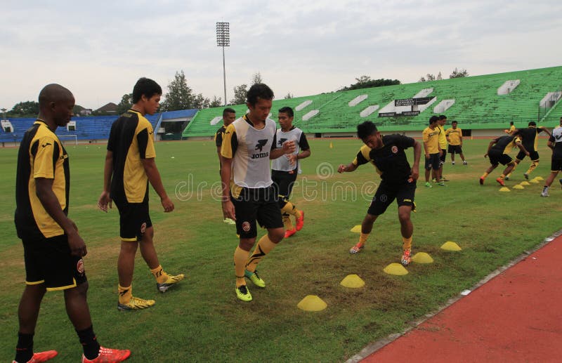 Football players stock image