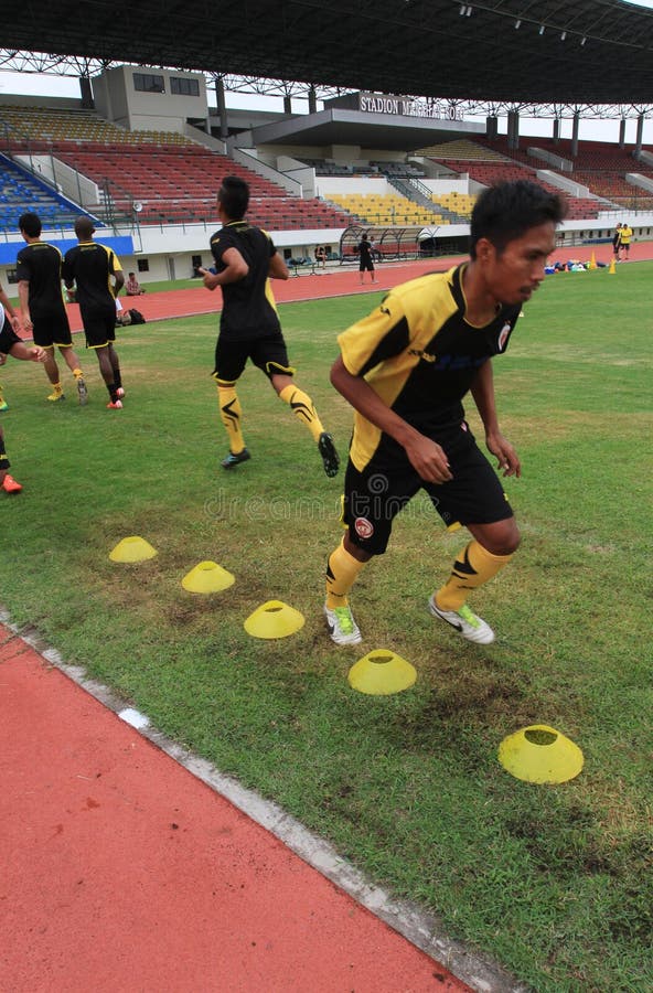 Football players stock image