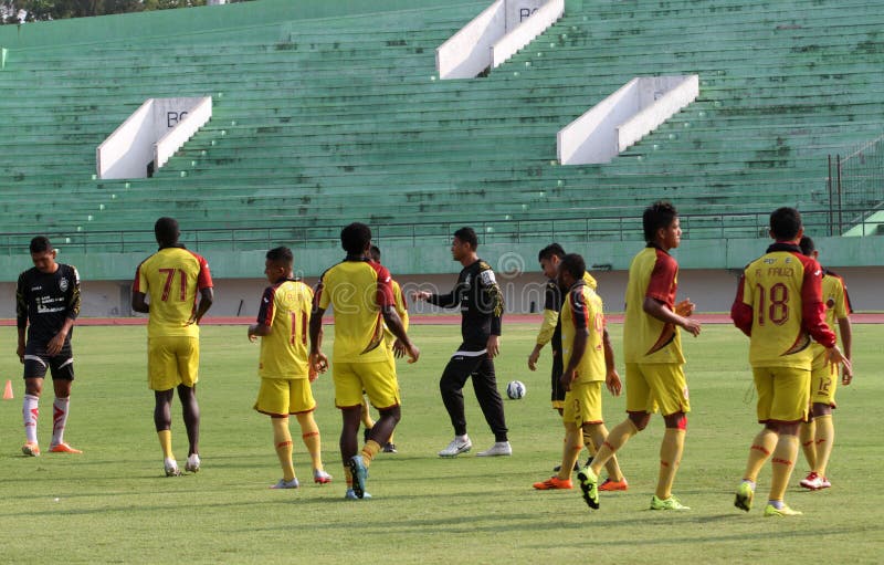 Football players stock images