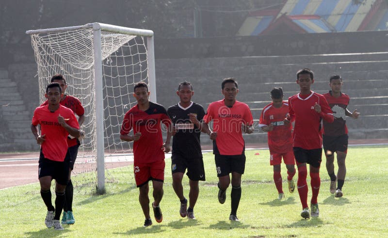 Football players stock image