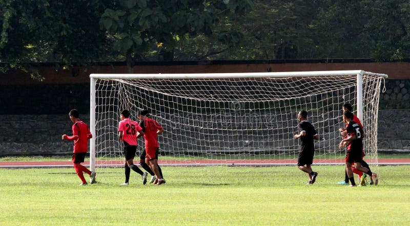 Football players stock images