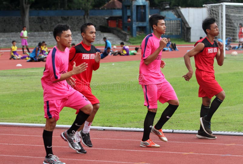 Football players stock photography