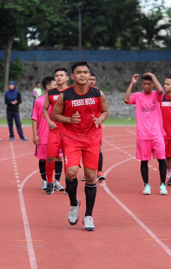 Football players stock image