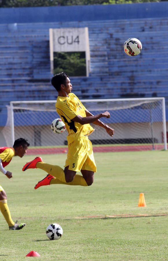 Football players stock images