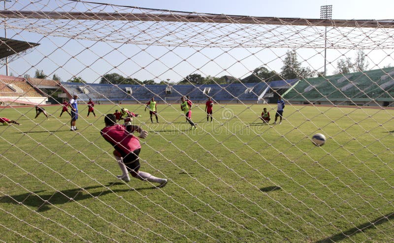 Football players stock photo