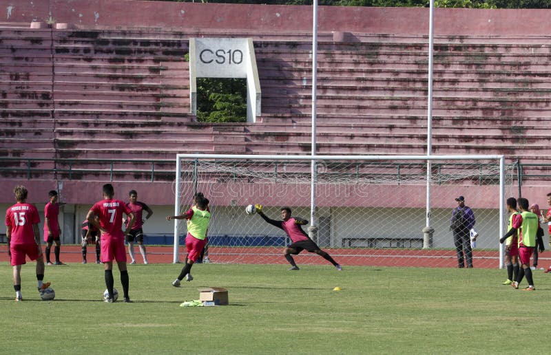 Football players stock images