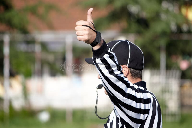 Football Referee Touchdown stock image. Image of male 10010281