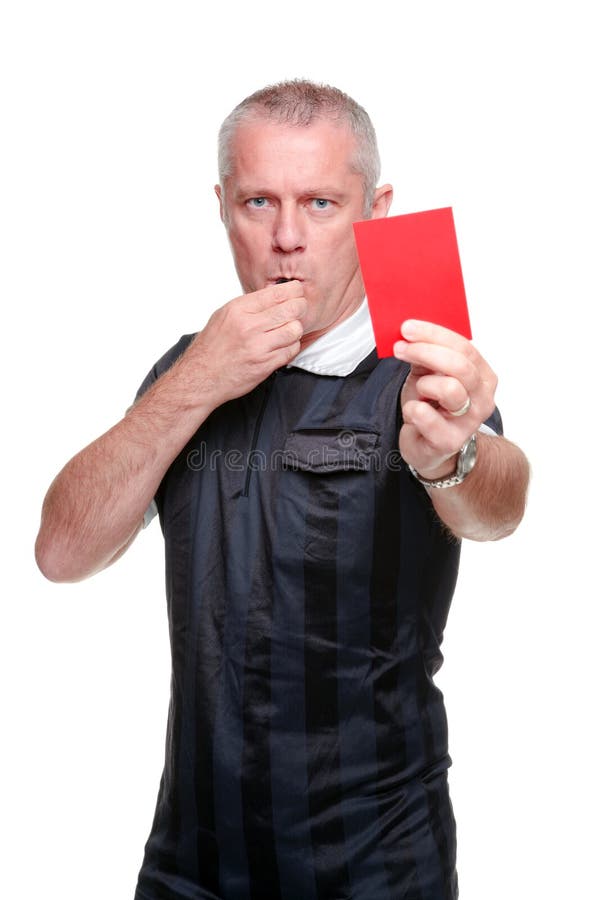 Football referee showing a red card Stock Photo by ©ljsphotography 71174169