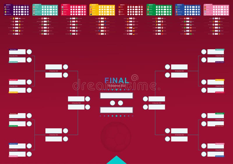 Football 2022 playoff match schedule. Tournament bracket. Football results  table, participating to the final championship knockout. vector illustratio  Stock Vector Image & Art - Alamy