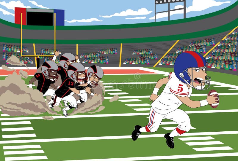 Football Run stock vector. Illustration of football, clash 14329601