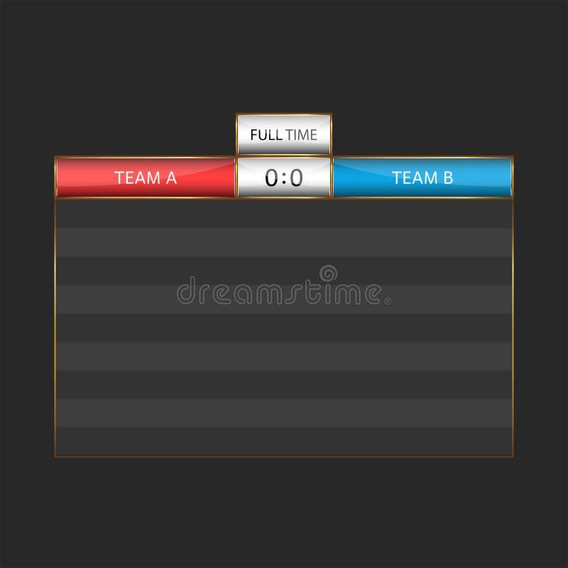 Download Digital timing scoreboard, Football match team A vs team