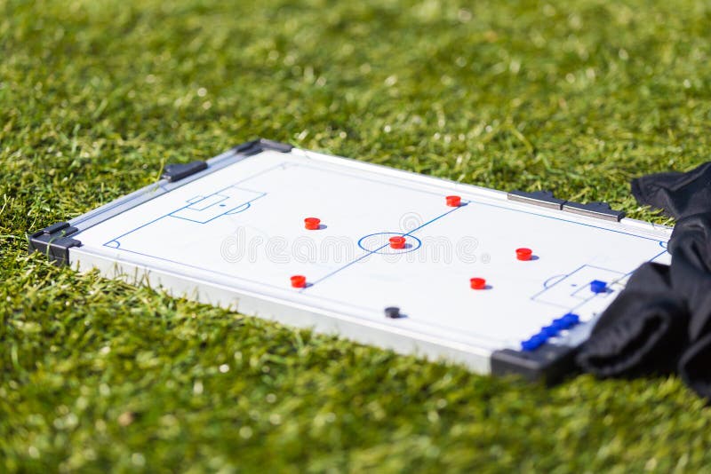 Football Soccer training tactic board royalty free stock photo Football Soccer training tactic board royalty free stock photo