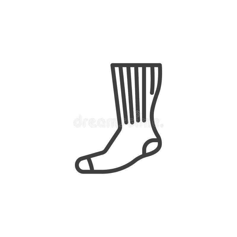 Baby Socks Line Icon. Linear Style Sign For Mobile Concept And Web