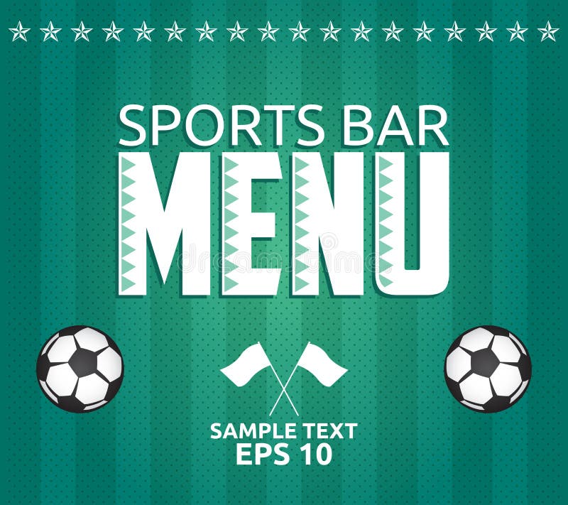 Football Sports Bar Menu Card Design Template Stock Vector Football Sports Bar Menu Card Design Template Stock Vector