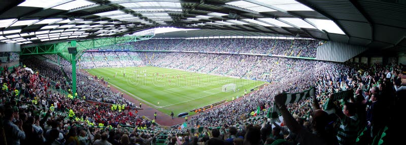 Uvnitř fotbal stadion.