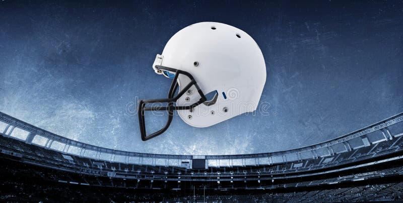 Football Stadium Background with Helmet royalty free stock images
