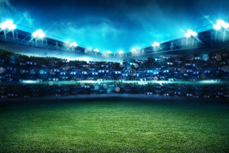 Football stadium background stock image