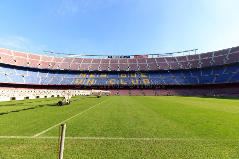 Press conference room in the Football Club Barcelona stadium Stock Photo -  Alamy