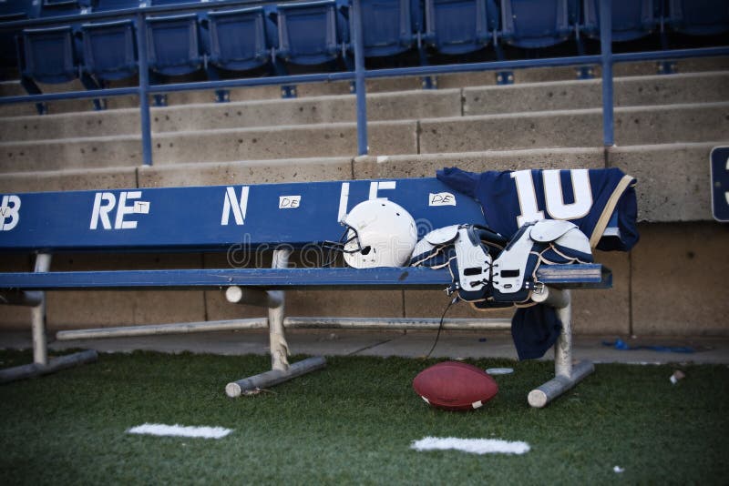 Football Stadium Sidelines royalty free stock photography