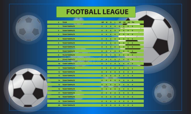 Free Vector  Flat football championship groups table template